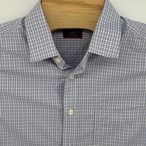 UNTUCKit Dalton Slim Fit Gingham Dress Shirt Mens Medium Nylon Elastane